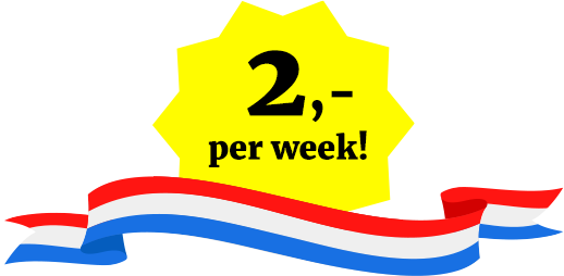 Dat is slechts 2,- per week