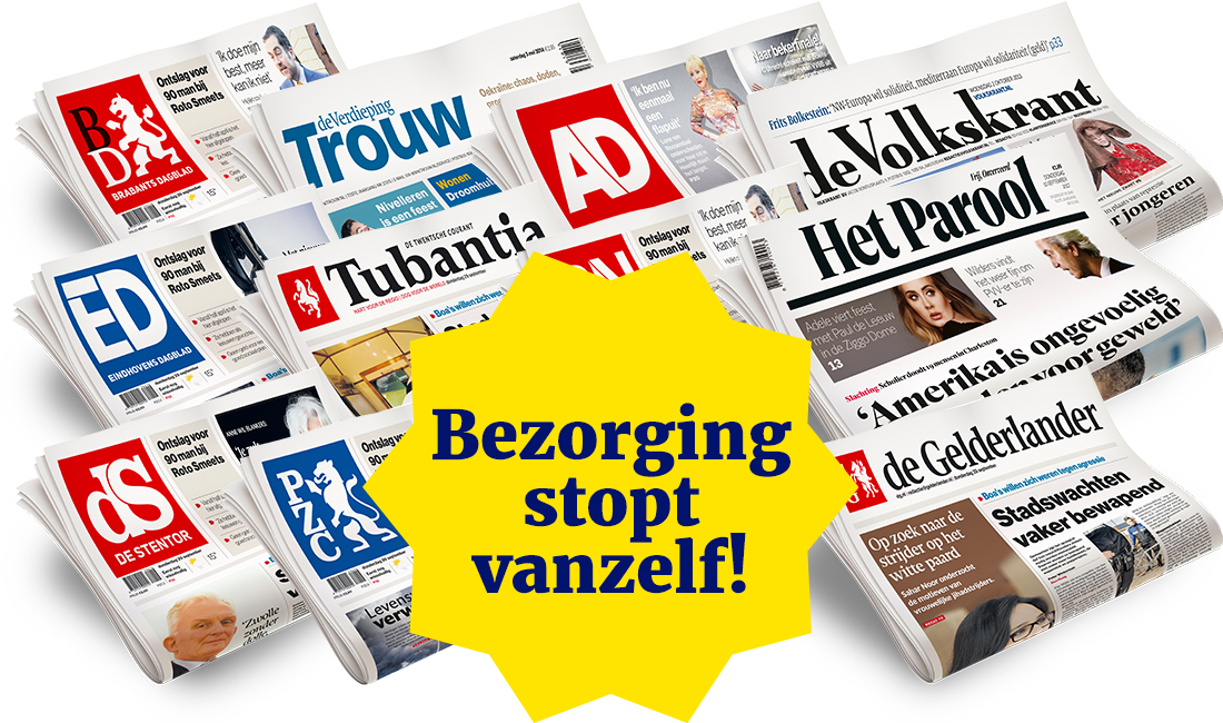 Lees de krant 3 weken GRATIS!. De bezorging stopt automatisch.