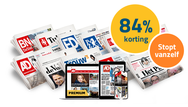 Lees een krant naar keuze tot wel 6 weken voor 2,-