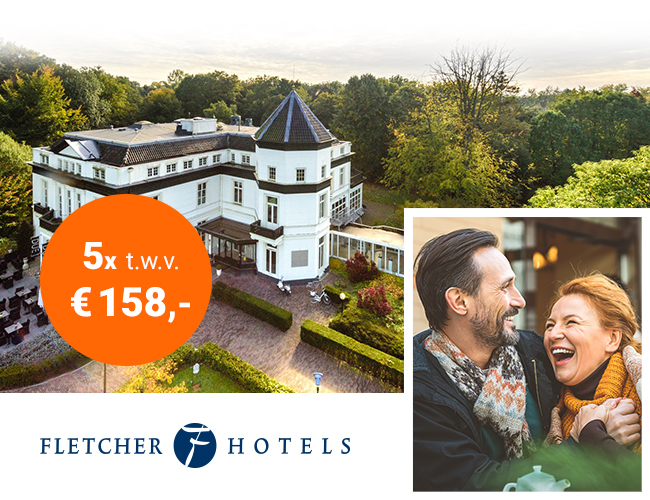 Maak kans op 1 van de 5 Fletcher hotelovernachtingen voor twee t.w.v. € 158,-