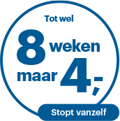 8 weken voor maar 4,-